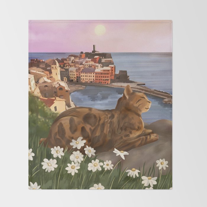 Whiskers in the Wildflowers Throw Blanket Gallery Image 2