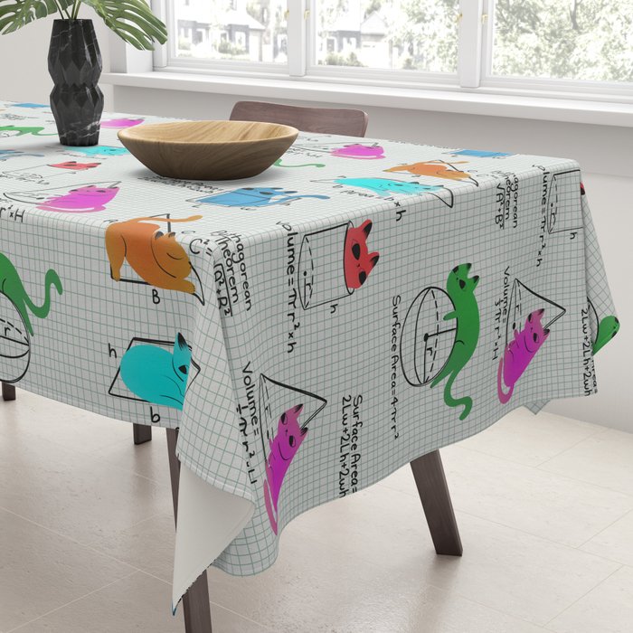 Cat Math Tablecloth Gallery Image 3