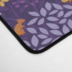 Foxes Playing in a Purple Forest Desk Mat Gallery Image 4
