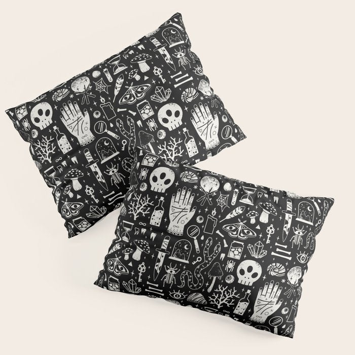 Curiosities: Bone Black Pillow Sham Gallery Image 1