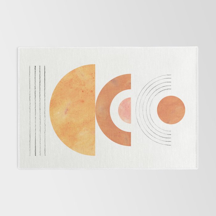 Mid century modern geometric shapes Rug Gallery Image 2