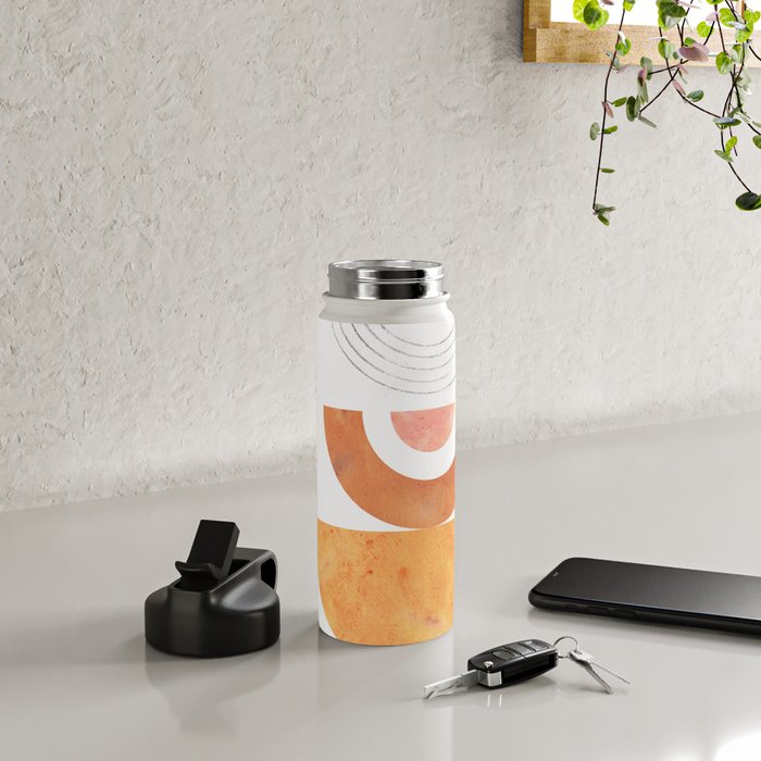 Mid century modern geometric shapes Water Bottle Gallery Image 4