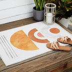 Mid century modern geometric shapes Outdoor Rug Gallery Image 2
