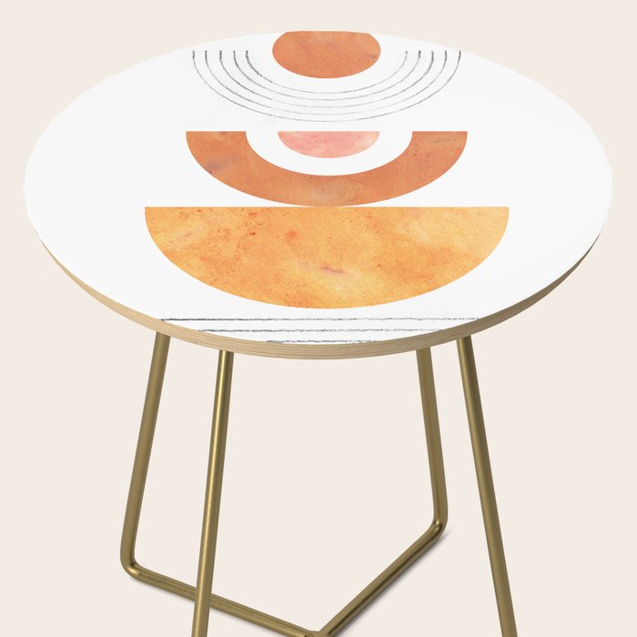 Mid century modern geometric shapes Side Table Gallery Image 2
