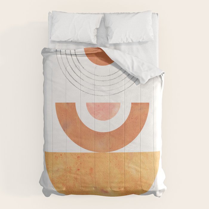 Mid century modern geometric shapes Comforter Gallery Image 1