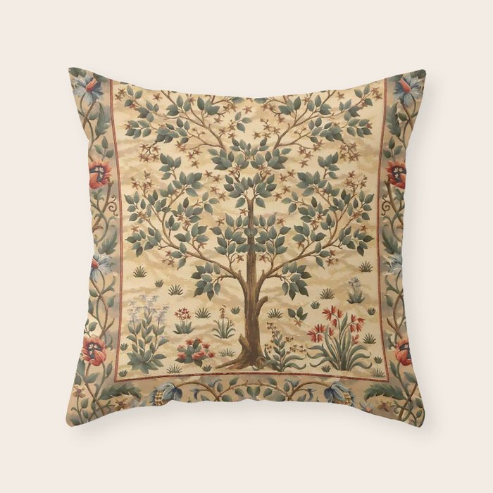 William Morris "Tree of life" 3. Throw Pillow Gallery Image 1