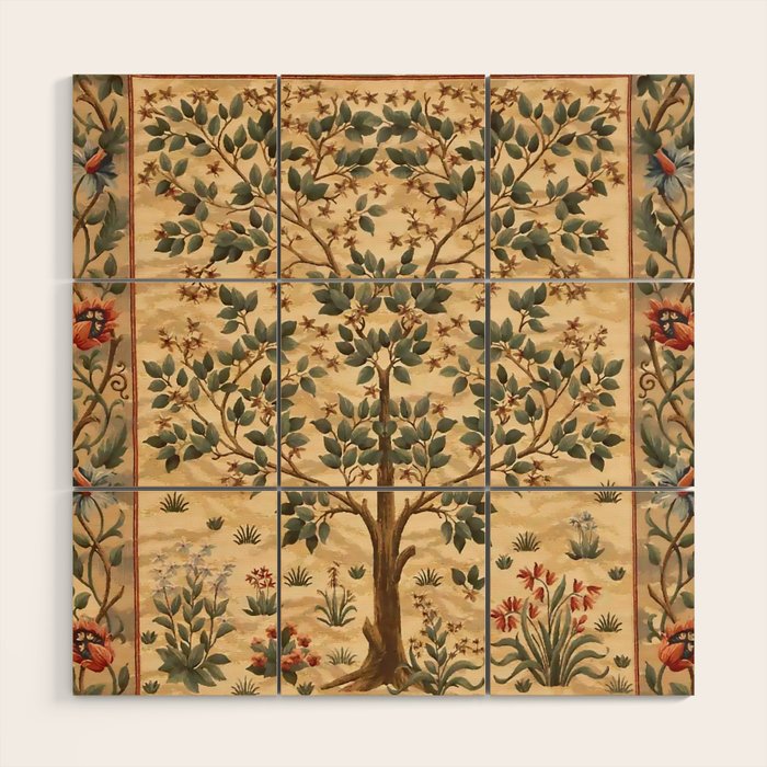 William Morris "Tree of life" 3. Wood Wall Art Gallery Image 1