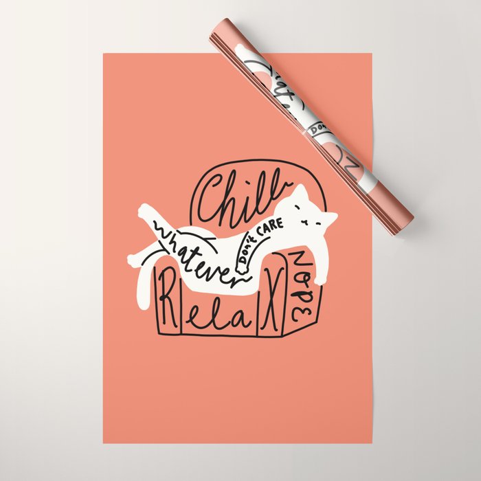 Whatever Cat Wrapping Paper Gallery Image 1