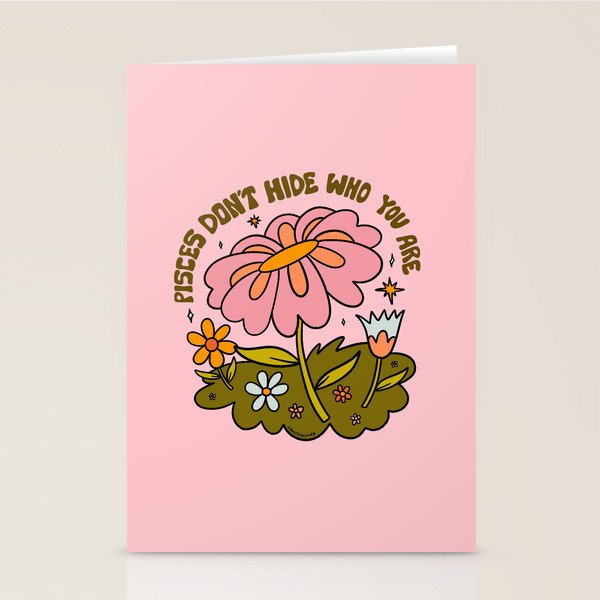Pisces Flower Stationery Card Gallery Image 2