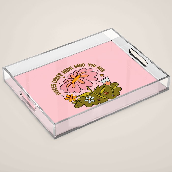Pisces Flower Acrylic Tray Gallery Image 1