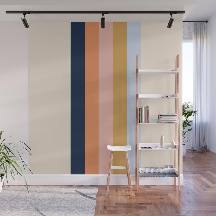 Retro stripes #2 Wall Mural Gallery Image 1