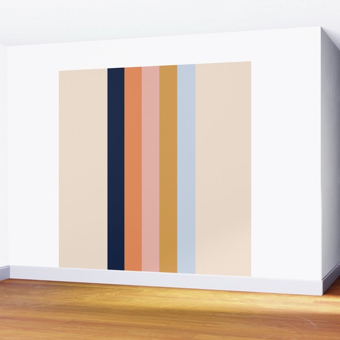 Retro stripes #2 Wall Mural Gallery Image 2