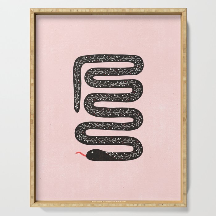 Flower Snake Serving Tray Gallery Image 1