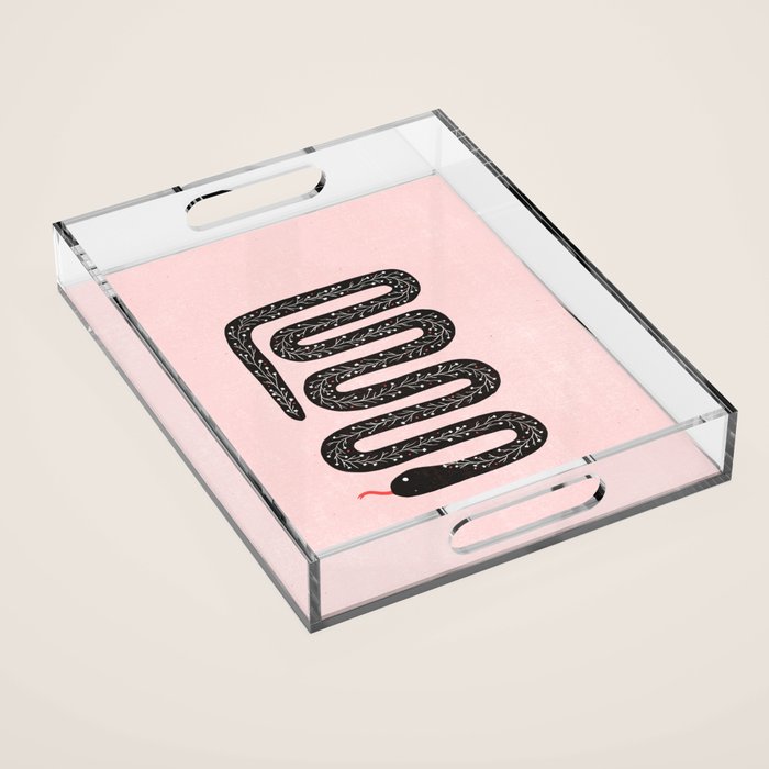 Flower Snake Acrylic Tray Gallery Image 1