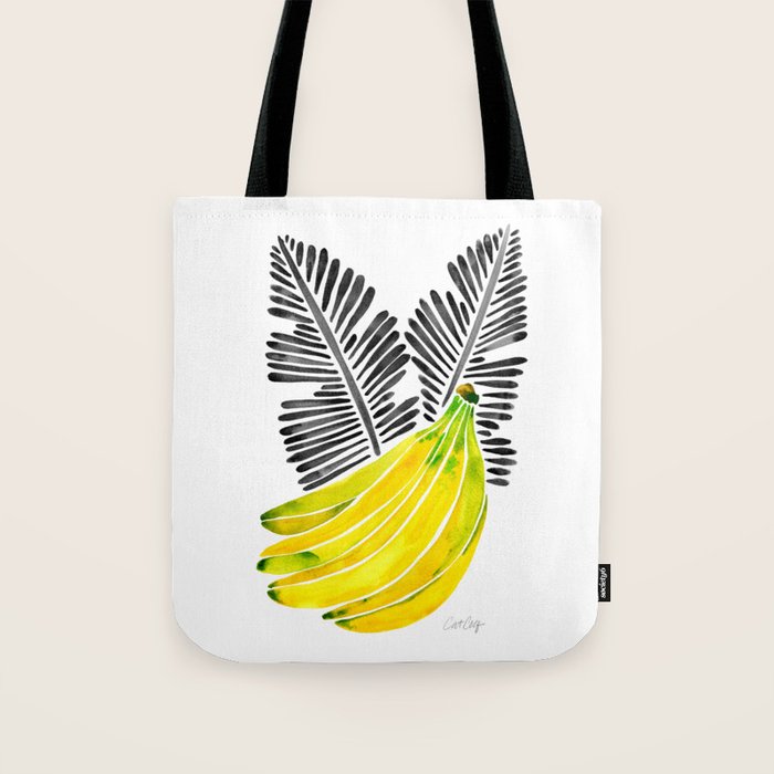 Banana Bunch - Yellow & Black Palette Tote Bag Gallery Image 1