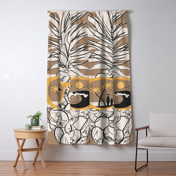 Pineapple Dreams 4 Window Curtain Gallery Image 5