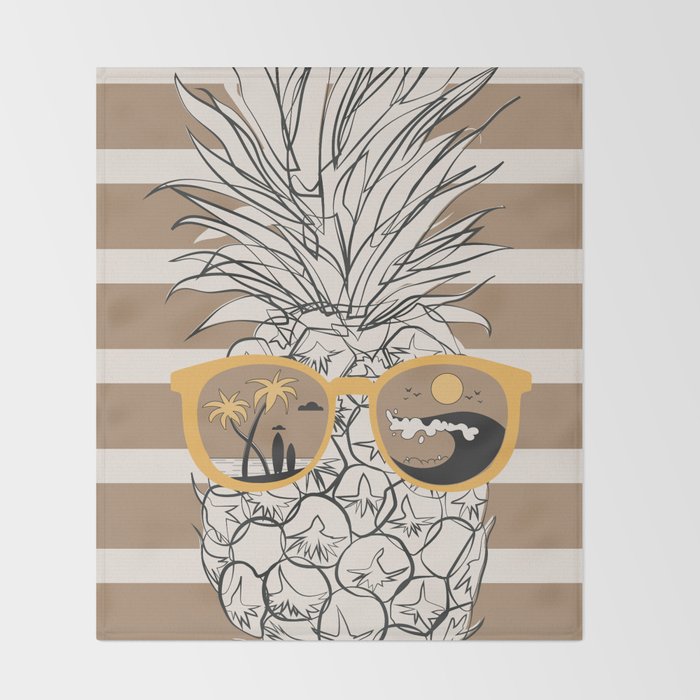 Pineapple Dreams 4 Throw Blanket Gallery Image 2