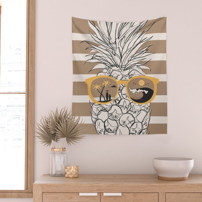 Pineapple Dreams 4 Wall Tapestry Gallery Image 2