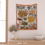 Mushrooms of Maryland Wall Tapestry Gallery Image 2