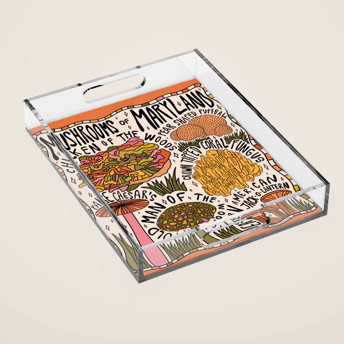 Mushrooms of Maryland Acrylic Tray Gallery Image 1