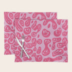 Pink Dripping Smiley Placemat Gallery Image 1