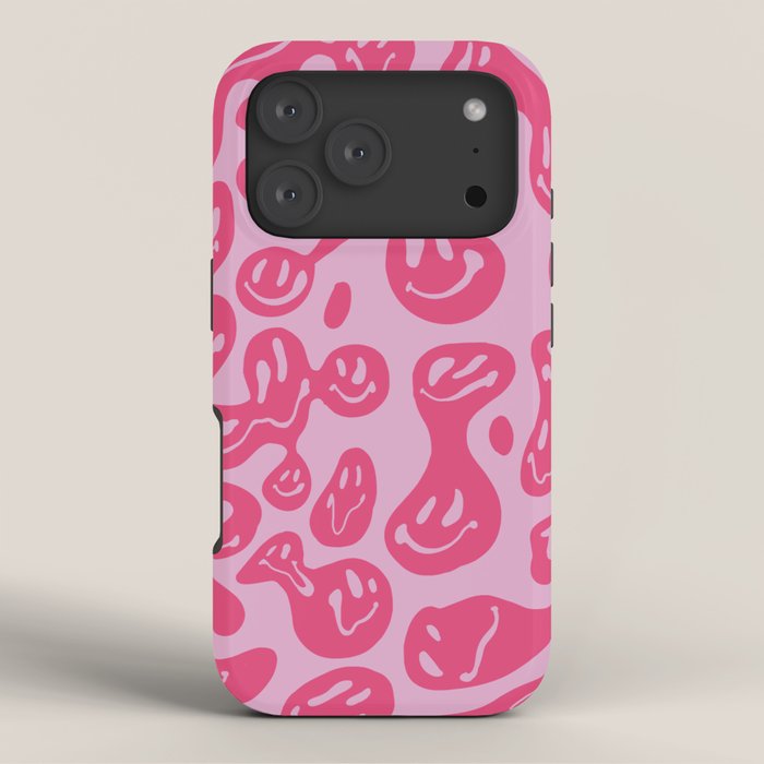 Pink Dripping Smiley iPhone Case Gallery Image 3
