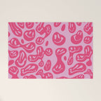 Pink Dripping Smiley Welcome Mat Gallery Image 1