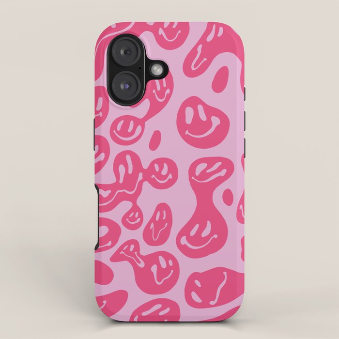 Pink Dripping Smiley iPhone Case Gallery Image 1