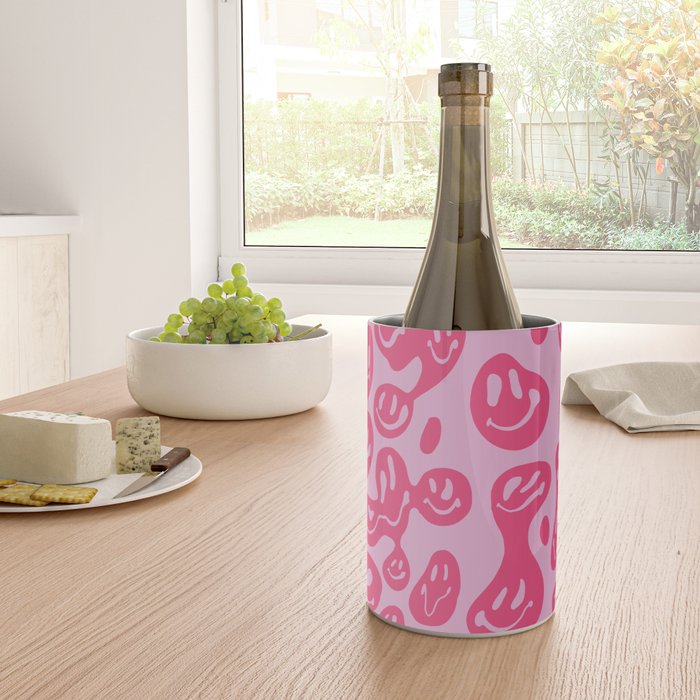 Pink Dripping Smiley Wine Chiller Gallery Image 4