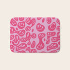 Pink Dripping Smiley Bath Mat Gallery Image 1