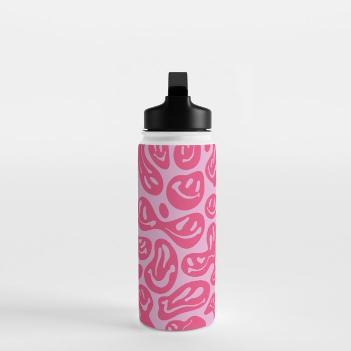 Pink Dripping Smiley Water Bottle Gallery Image 3