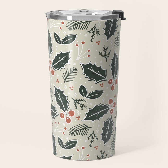 Holly Days . Neutral Travel Mug Gallery Image 2