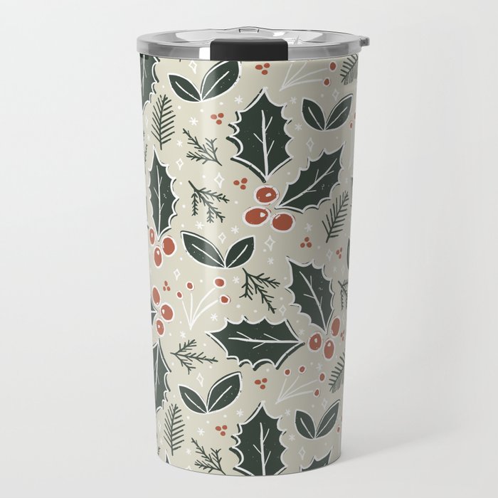 Holly Days . Neutral Travel Mug Gallery Image 1