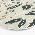 Holly Days . Neutral Bath Mat Gallery Image 3