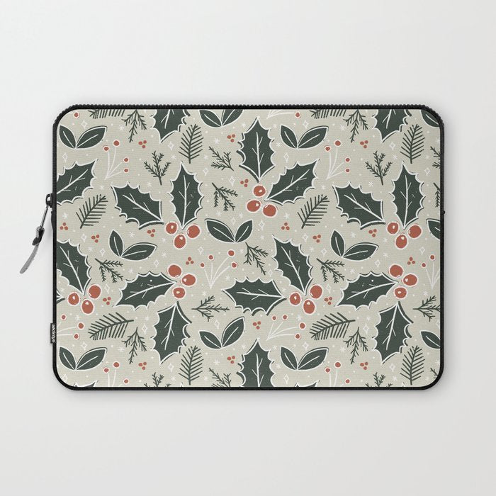 Holly Days . Neutral Laptop Sleeve Gallery Image 1