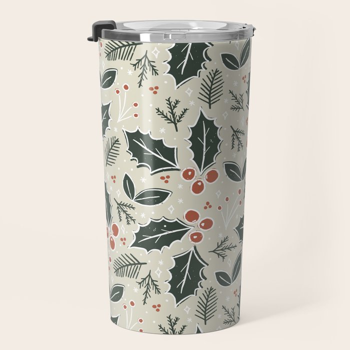 Holly Days . Neutral Travel Mug Gallery Image 3