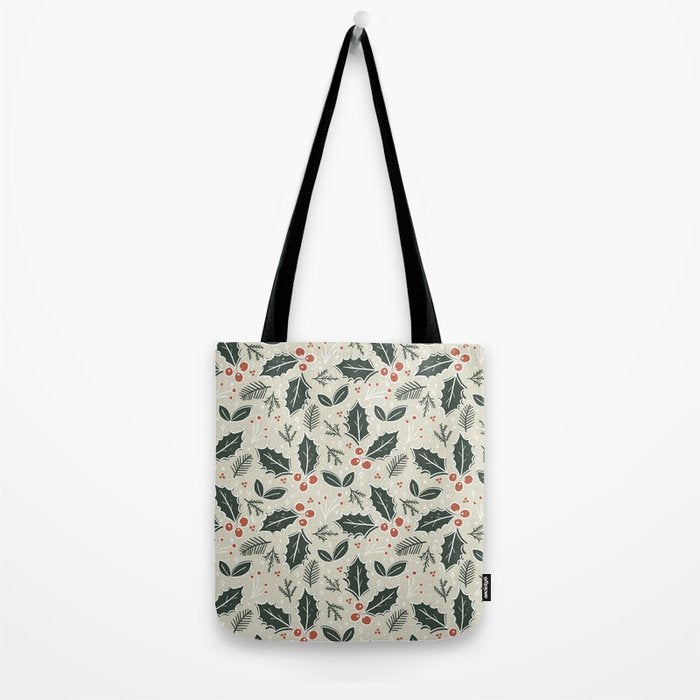 Holly Days . Neutral Tote Bag Gallery Image 2