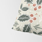 Holly Days . Neutral Pillow Sham Gallery Image 4