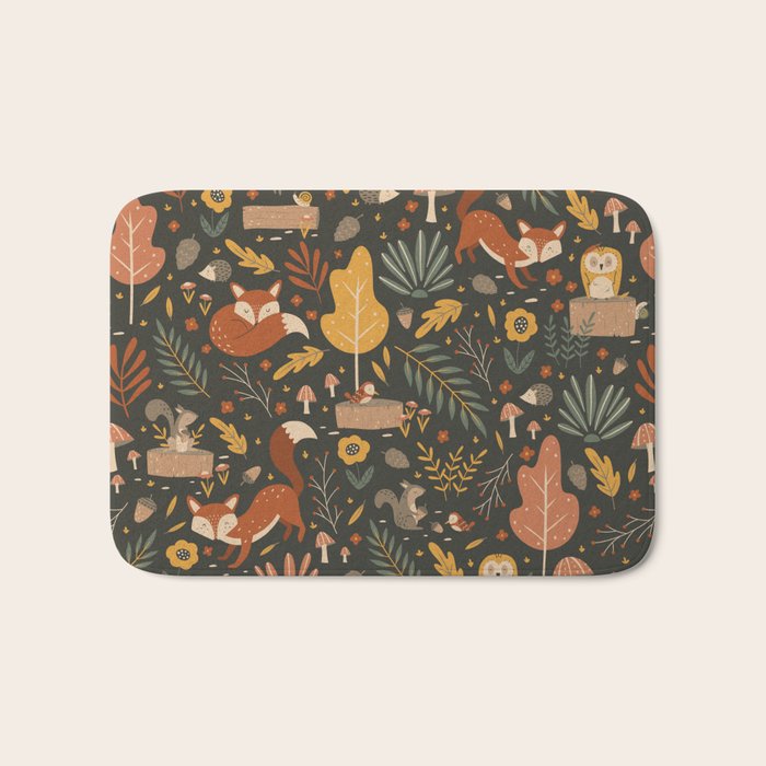 Woodland Critters Bath Mat Gallery Image 1