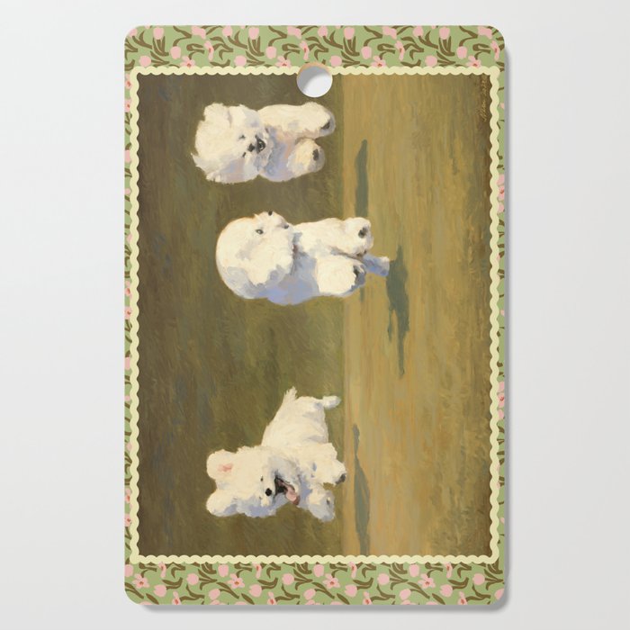 Three Dogs Running Cutting Board Gallery Image 1
