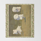 Three Dogs Running Throw Blanket Gallery Image 2