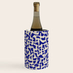 Playful strokes #3 / Beige on Blue Wine Chiller Gallery Image 3