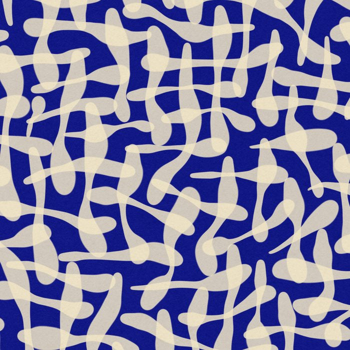 Playful strokes #3 / Beige on Blue Coffee Mug Gallery Image 2