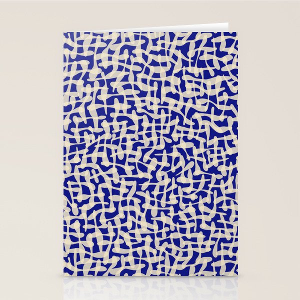 Playful strokes #3 / Beige on Blue Stationery Card Gallery Image 2