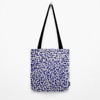 Playful strokes #3 / Beige on Blue Tote Bag Gallery Image 2