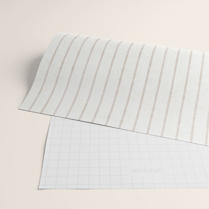  AEGEAN SIMPLE TICKING STRIPE JUTE Wrapping Paper Gallery Image 2