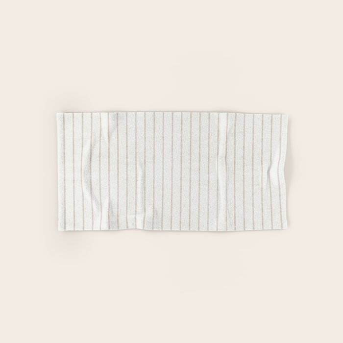  AEGEAN SIMPLE TICKING STRIPE JUTE Bath Towel Gallery Image 1