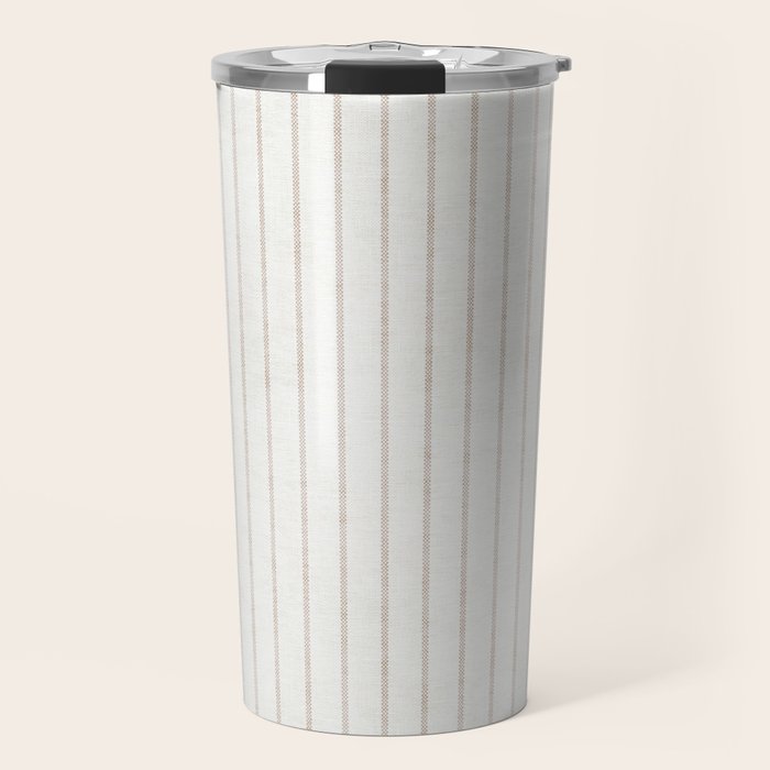  AEGEAN SIMPLE TICKING STRIPE JUTE Travel Mug Gallery Image 1