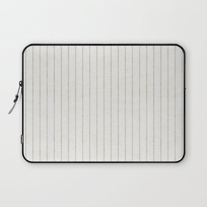  AEGEAN SIMPLE TICKING STRIPE JUTE Laptop Sleeve Gallery Image 1