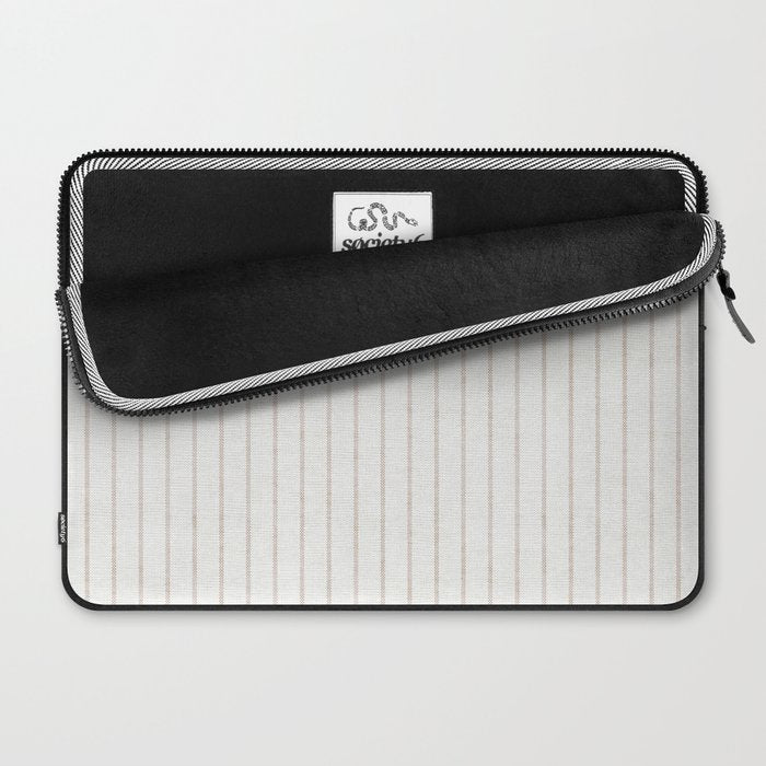  AEGEAN SIMPLE TICKING STRIPE JUTE Laptop Sleeve Gallery Image 2